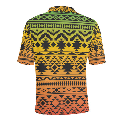 Rastafarian Pattern Print Design A04 Men Polo Shirt