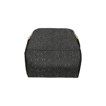 Snake Skin Black Print Diaper Bag Backpack