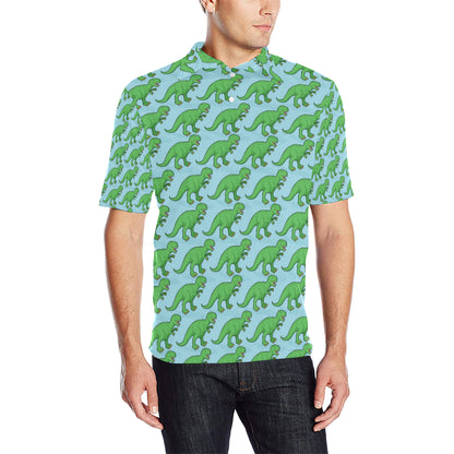 T Rex Pattern Print Design A01 Men Polo Shirt