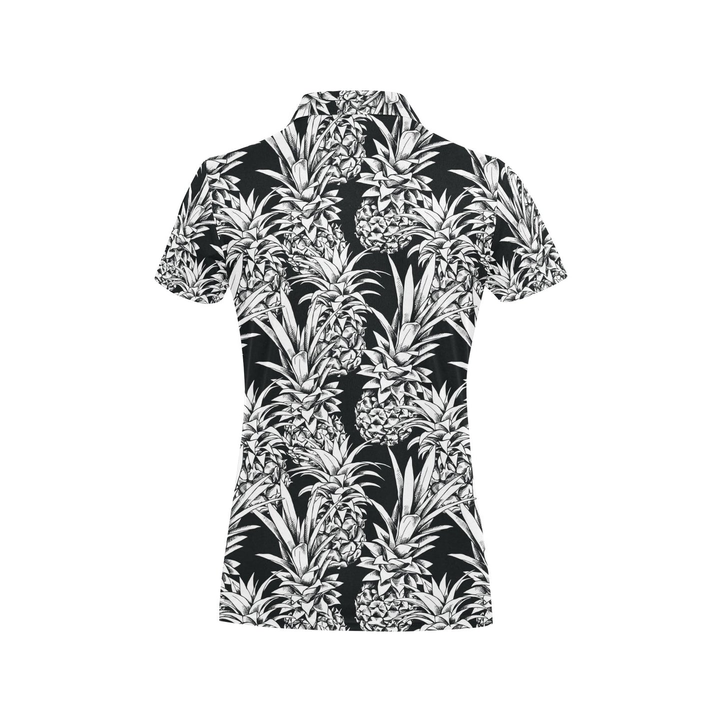 Pineapple Pattern Print Design PP08 Women's Polo Shirt