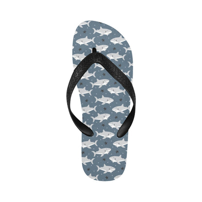 Shark Print Design LKS305 Flip Flops