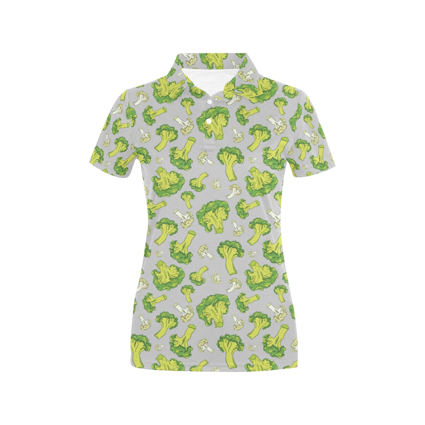 Broccoli Pattern Print Design 03 Women's Polo Shirt