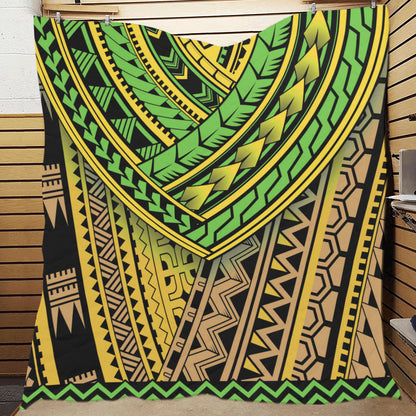 Polynesian Tribal Color Premium Quilt
