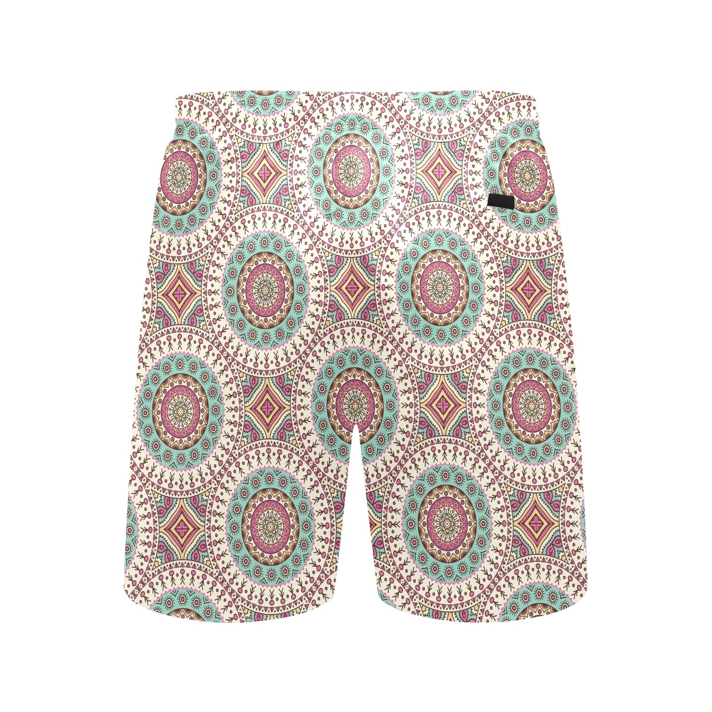 Bohemian Round Style Print Men's Swim Trunks Beach Shorts