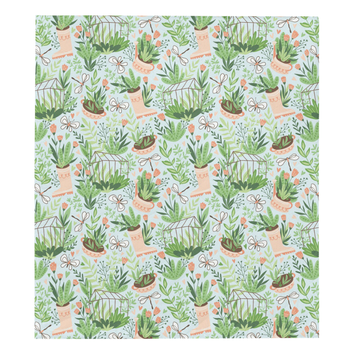 Gardening Pattern Print Design G04 Premium Quilt