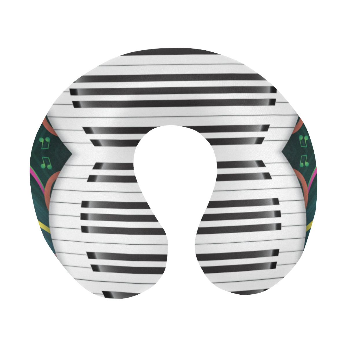 Piano Pattern Print Design 01 U-Shaped Travel Neck Pillow