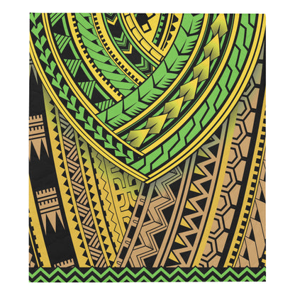 Polynesian Tribal Color Premium Quilt