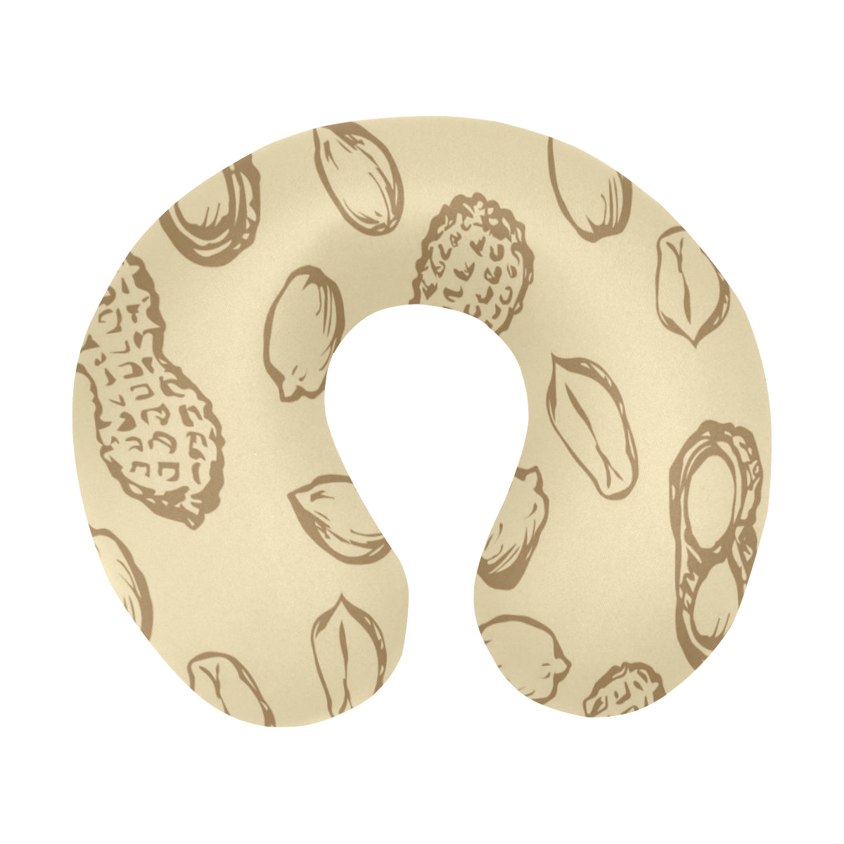Peanut Pattern Print Design A02 U-Shaped Travel Neck Pillow