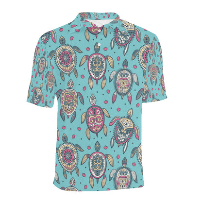 Sea Turtle Art Pattern Men Polo Shirt