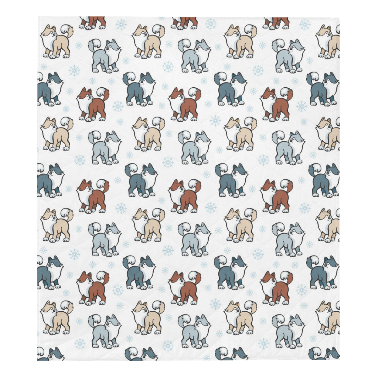 Alaskan Malamute Pattern Print Design 02 Premium Quilt