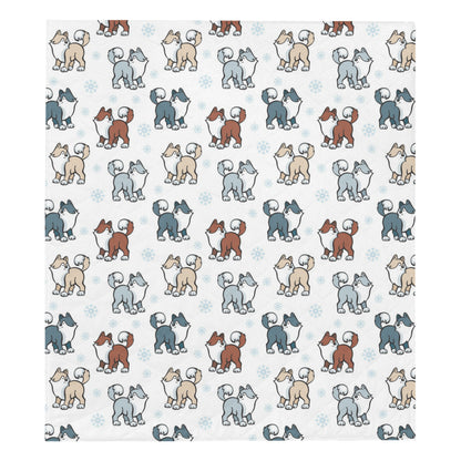 Alaskan Malamute Pattern Print Design 02 Premium Quilt