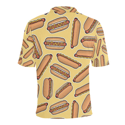 Hot Dog Pattern Print Design 01 Men Polo Shirt
