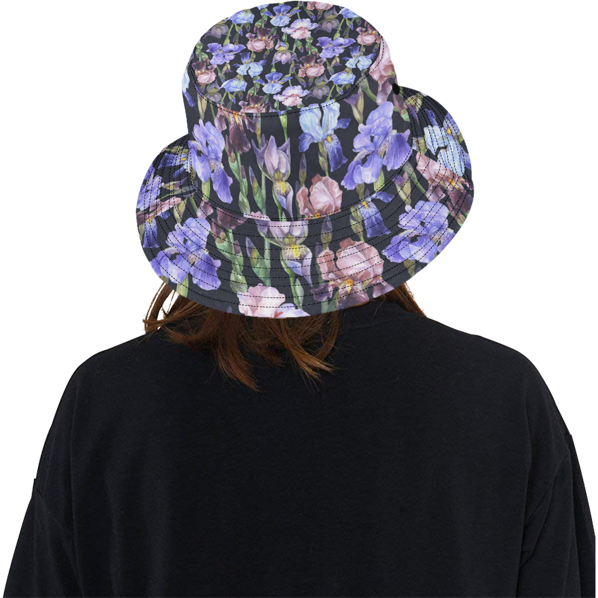 Iris Pattern Print Design IR04 Unisex Bucket Hat