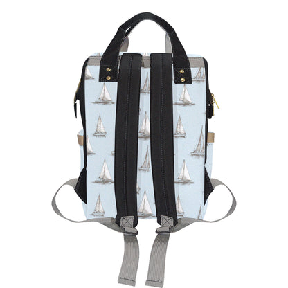 Sailing Ships Pattern Print Design A01 Diaper Bag Backpack