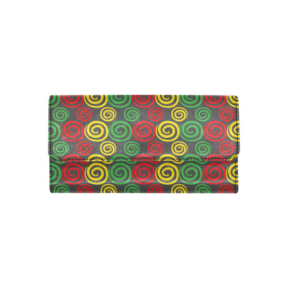 Rastafarian Pattern Print Design A05 Women's Trifold Wallet