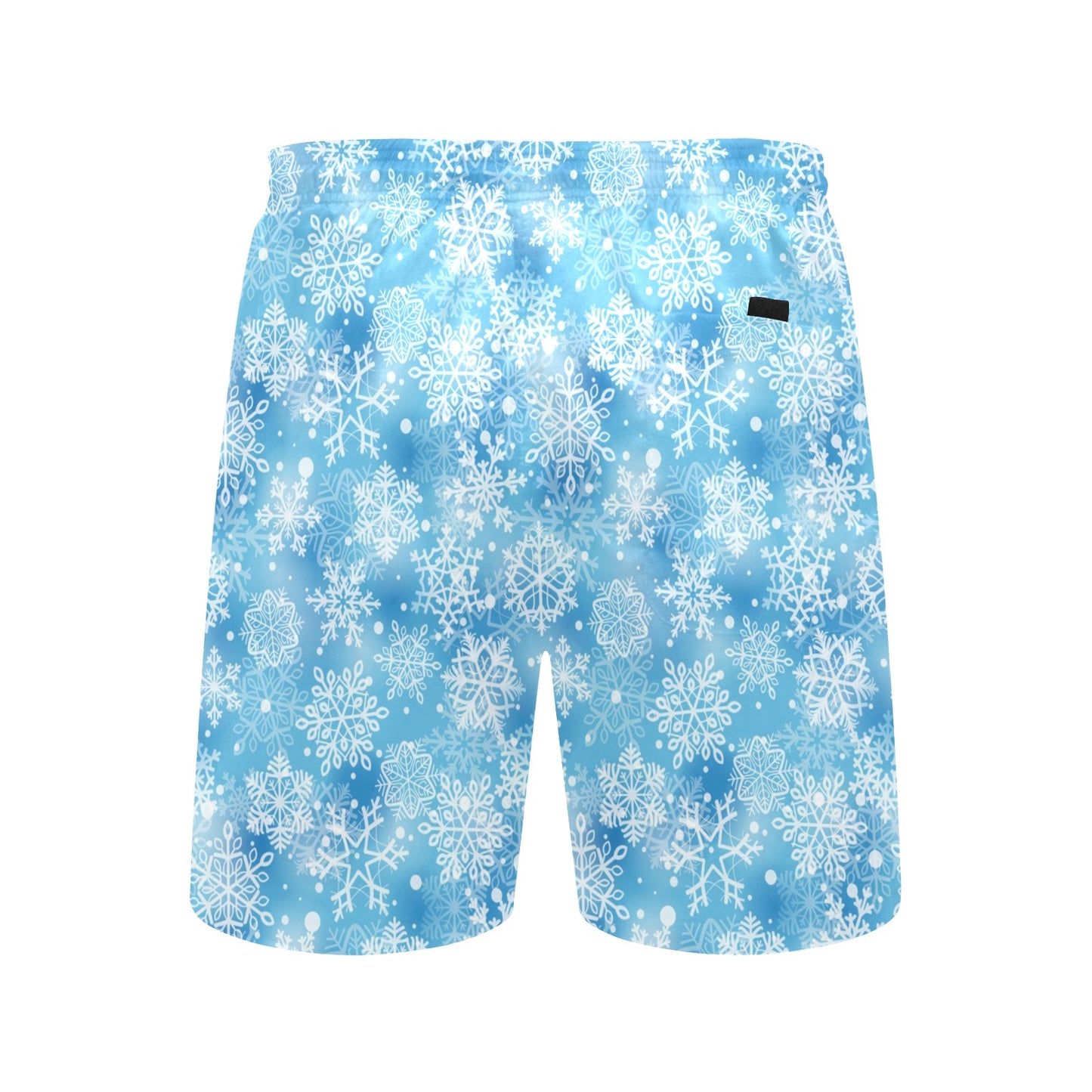 Snowflake Blue Print Design LKS301 Men's Swim Trunks Beach Shorts