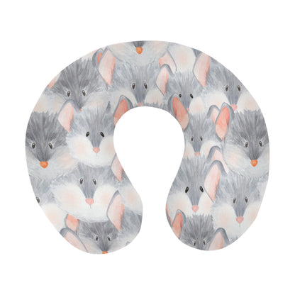 Rat Baby Pattern Print Design 02 U-Shaped Travel Neck Pillow