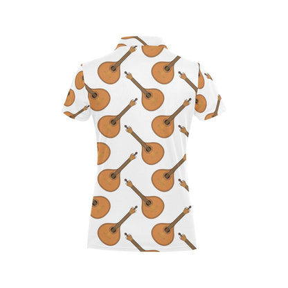 Mandolin Pattern Print Design 01 Women's Polo Shirt