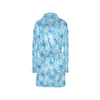 Snowflake Blue Print Design LKS301 Women's Fleece Robe