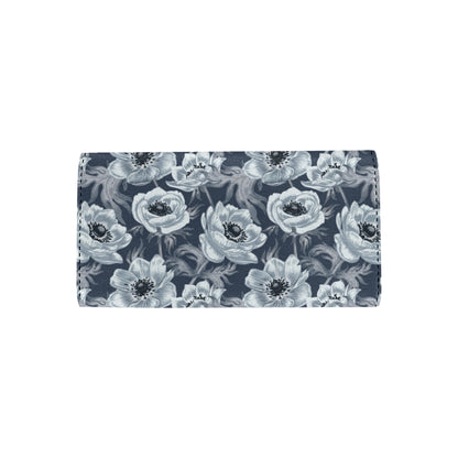 Anemone Pattern Print Design AM09 Women's Trifold Wallet
