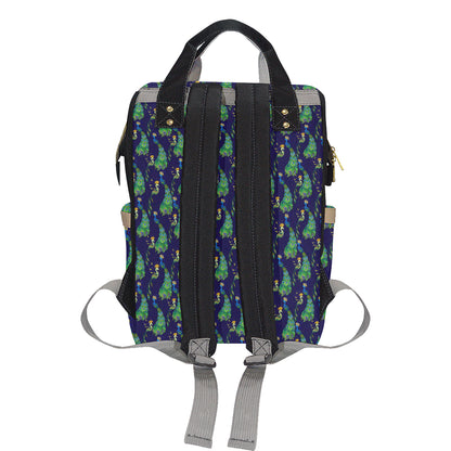 Peacock Art Design Print Diaper Bag Backpack