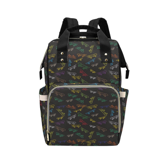 Skateboard Print Design LKS301 Diaper Bag Backpack