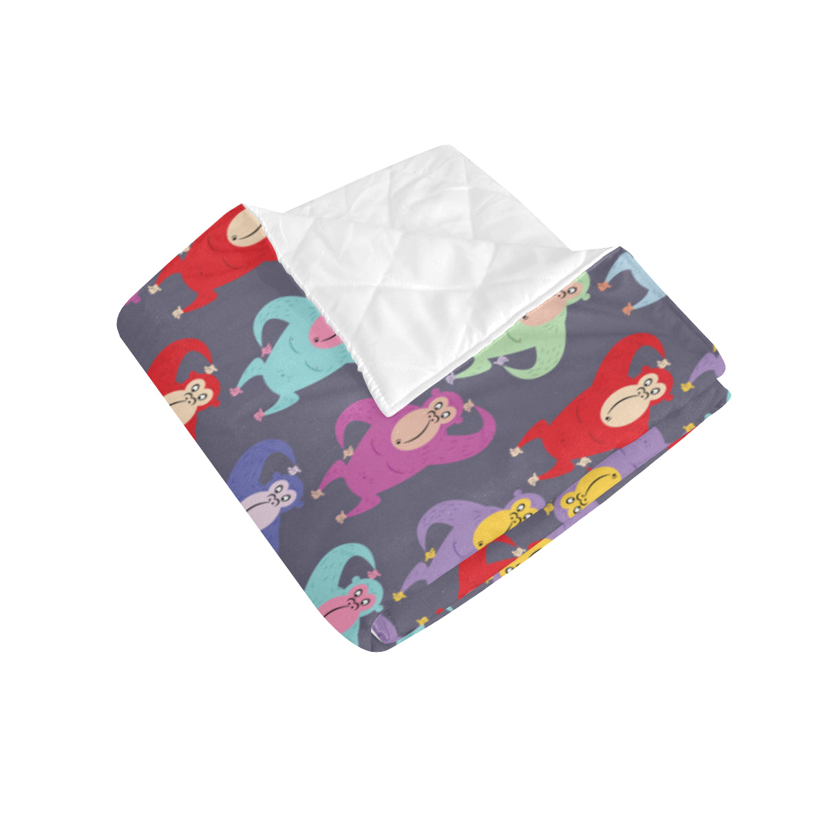 Chimpanzee Pattern Print Design 03 Premium Quilt