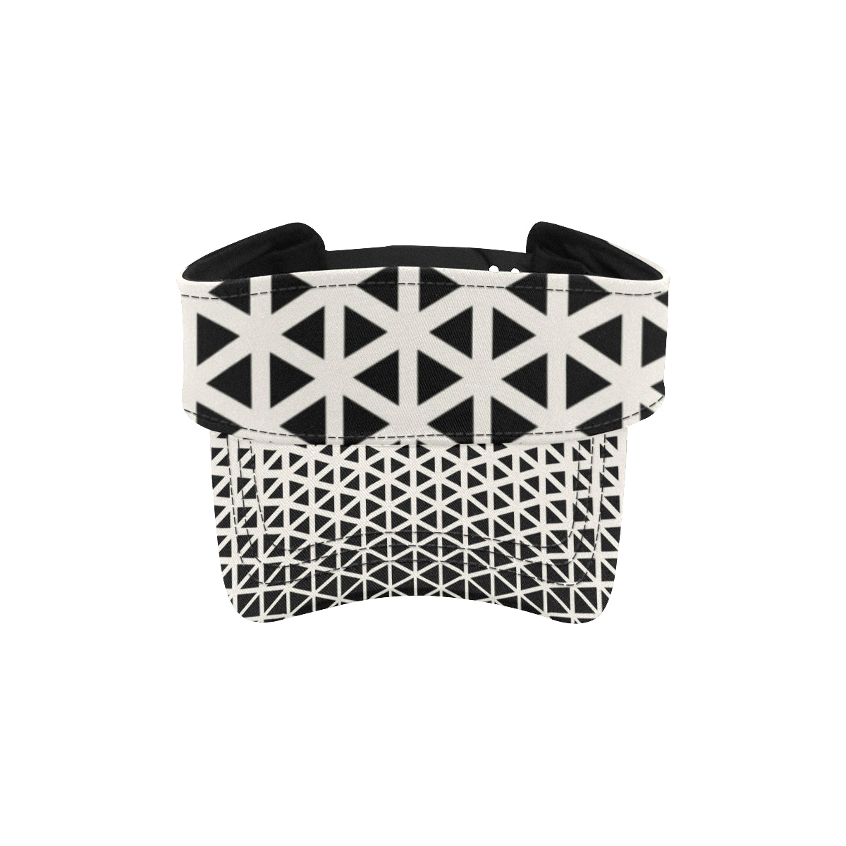 Geometric Black White Pattern Print Design 03 Unisex Sun Visor