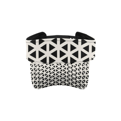 Geometric Black White Pattern Print Design 03 Unisex Sun Visor
