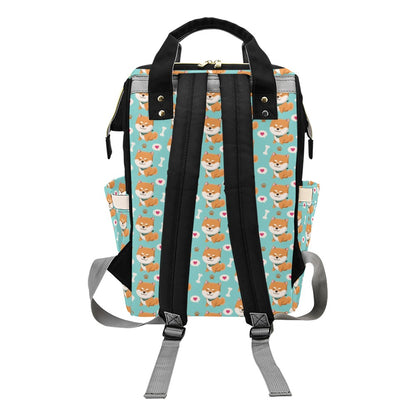 Shiba Inu Print Design LKS3013 Diaper Bag Backpack