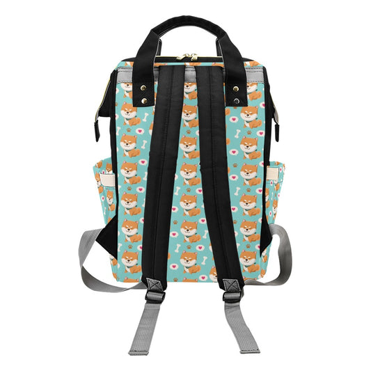 Shiba Inu Print Design LKS3013 Diaper Bag Backpack