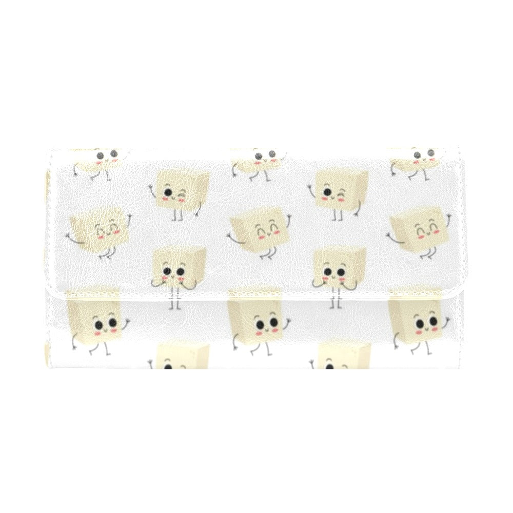 Tofu Print Design LKS301 Women's Trifold Wallet