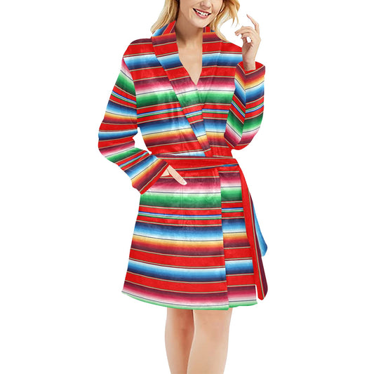 Serape Print Women's Fleece Robe