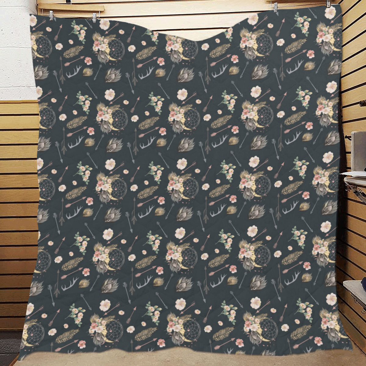 Bohemian Pattern Print Design 09 Premium Quilt