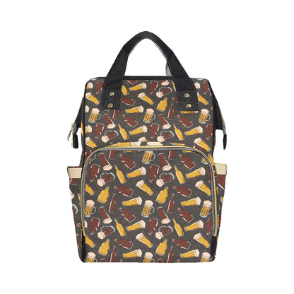 Beer Pattern Print Design 03 Diaper Bag Backpack
