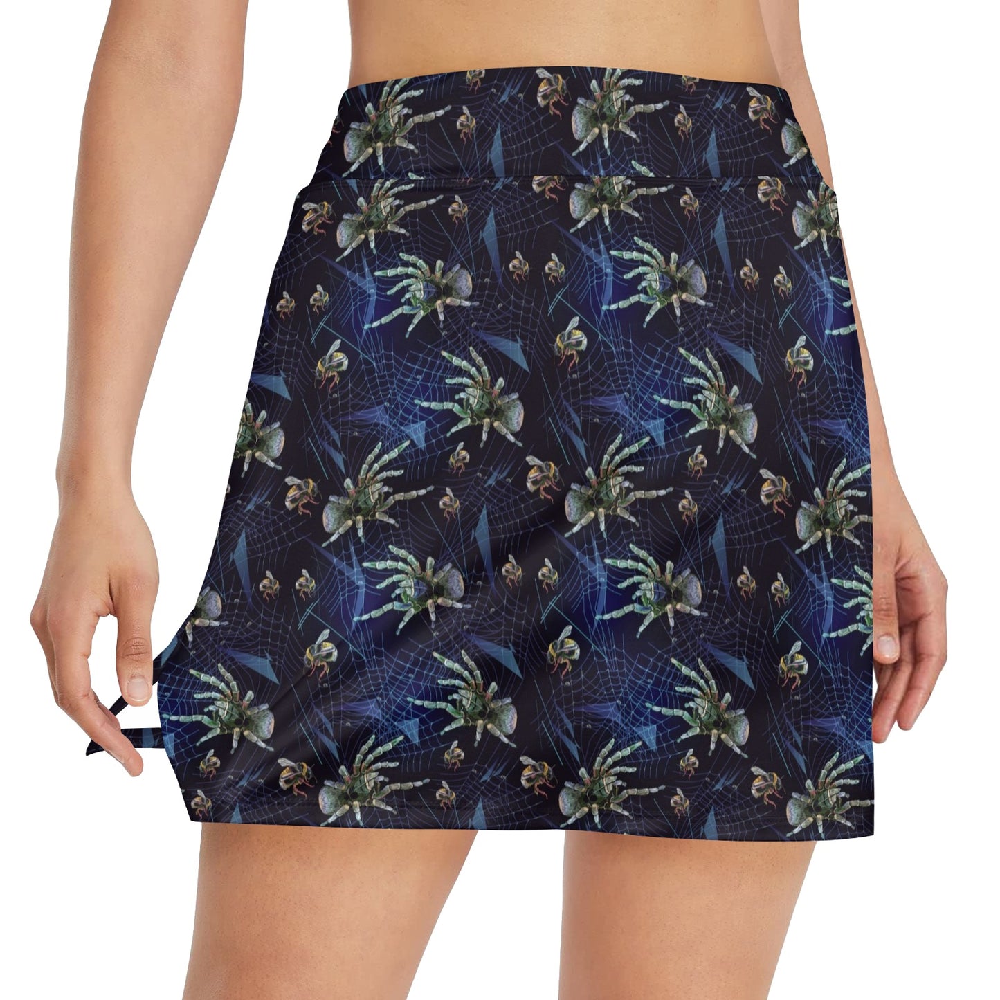 Tarantula Print Design LKS401 17" Golf & Pickleball Skort with Pockets