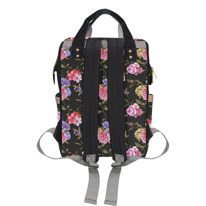 Carnations Pattern Print Design CN05 Diaper Bag Backpack