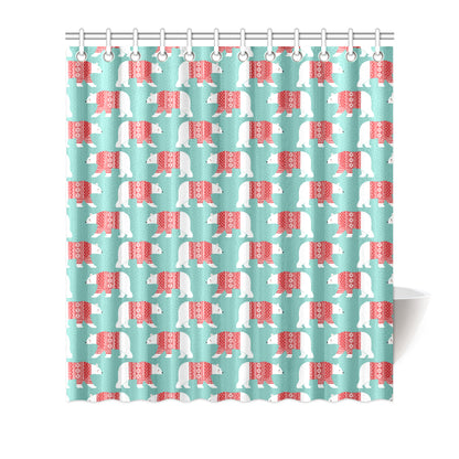 Polar Bear Pattern Print Design A04 Shower Curtain