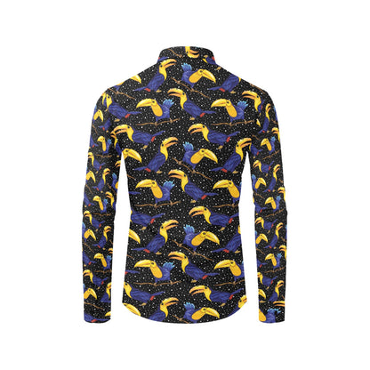 Toucan Print Design LKS307 Men's Long Sleeve Dress Shirt
