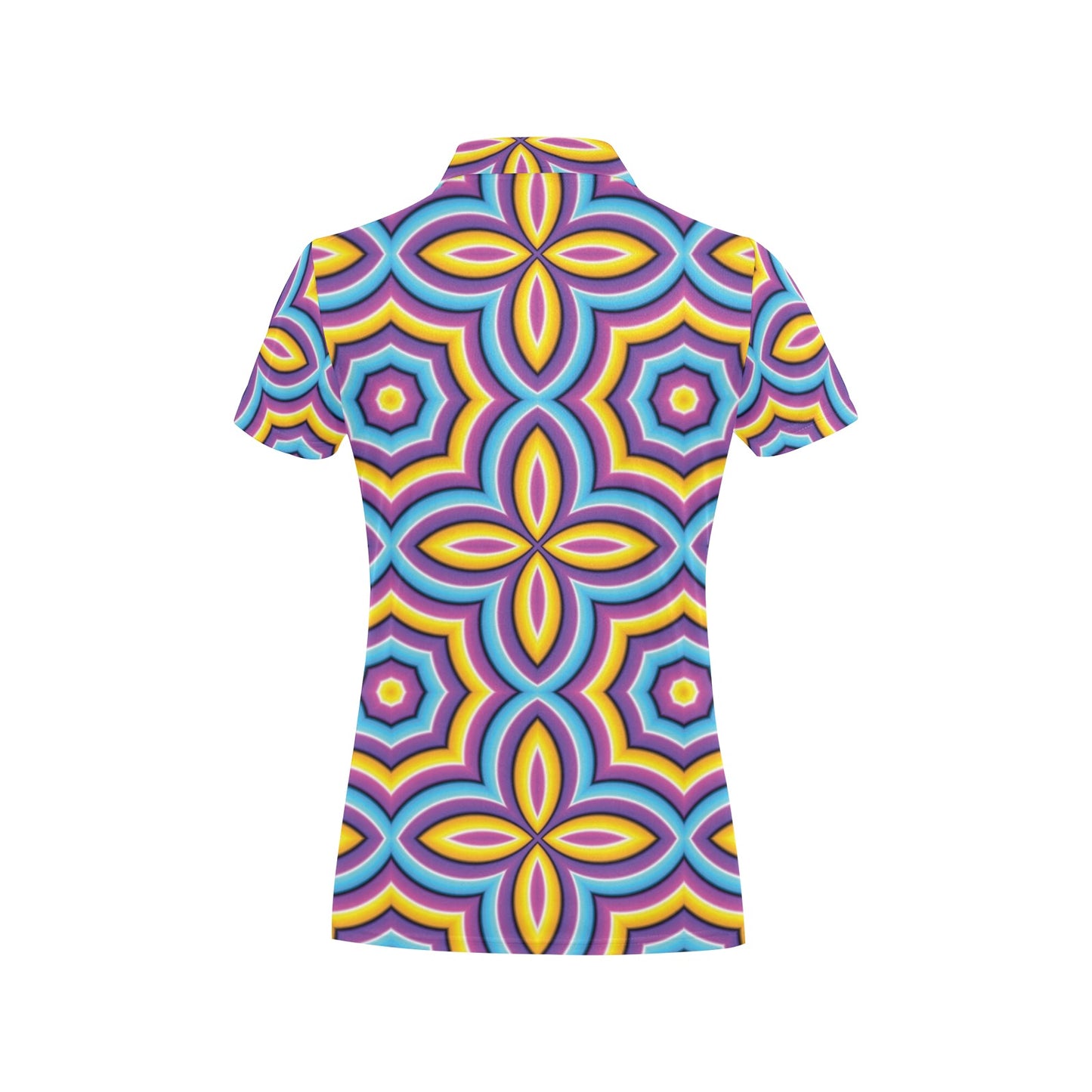 Optical illusion Pattern Print Design A03 Women's Polo Shirt