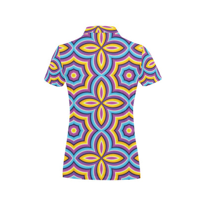 Optical illusion Pattern Print Design A03 Women's Polo Shirt