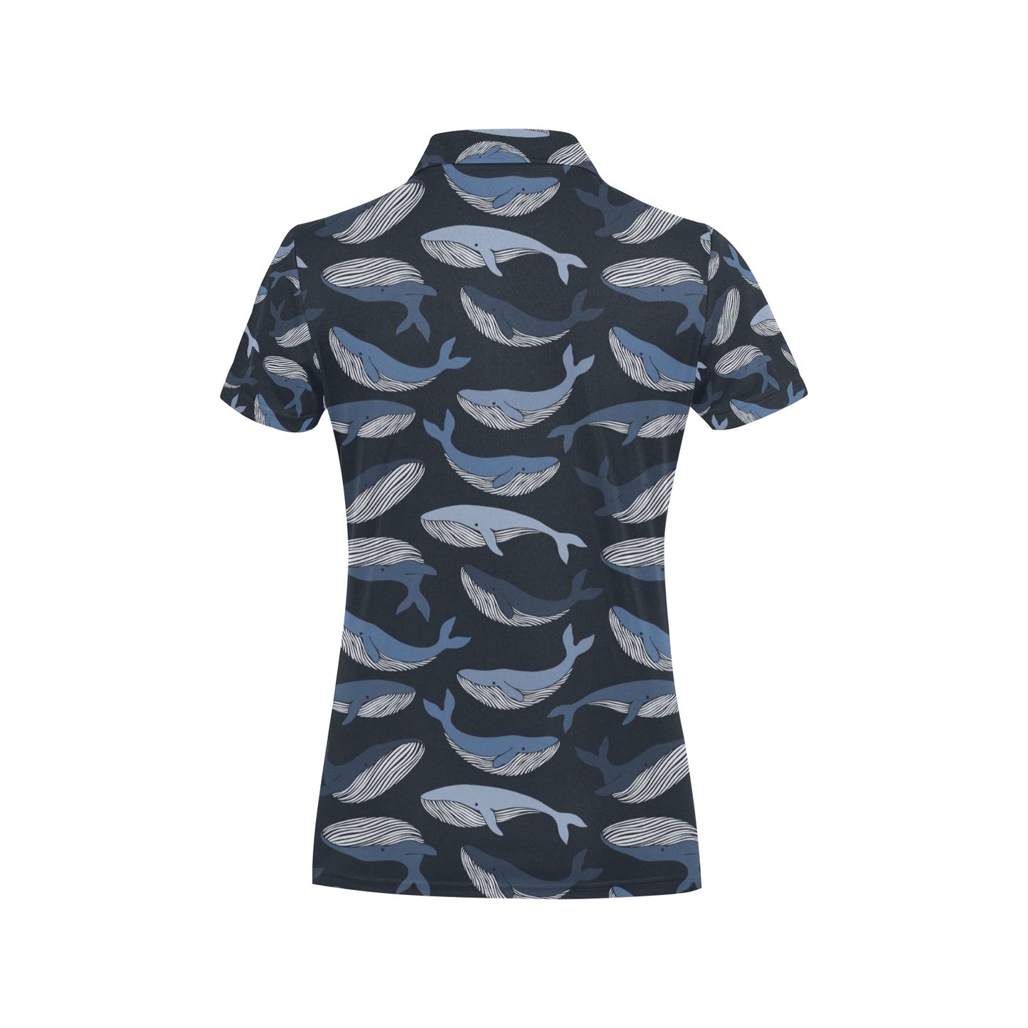 Whale Print Design LKS301 Women's Polo Shirt