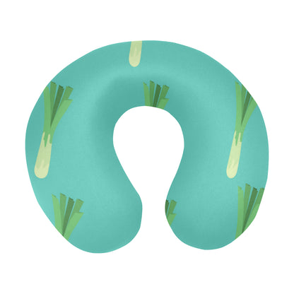 Leek Pattern Print Design 01 U-Shaped Travel Neck Pillow
