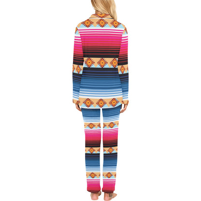 Mexican Pattern Print Design 03 Women's Long Pajama Set