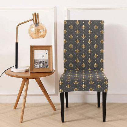 Fleur De Lis Print Design LKS402 Dining Chair Slipcover