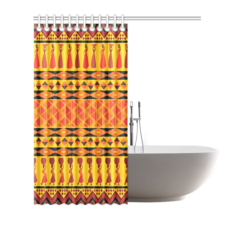African Pattern Print Design 01 Shower Curtain