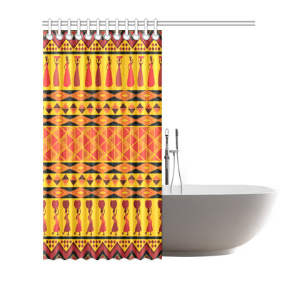 African Pattern Print Design 01 Shower Curtain