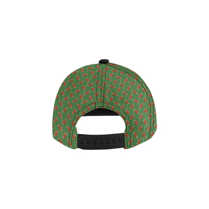 American Football on Field Themed Snapback Cap