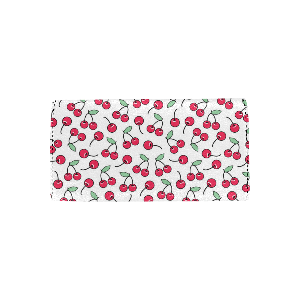 Cherry Pattern Print Design 03 Women's Trifold Wallet