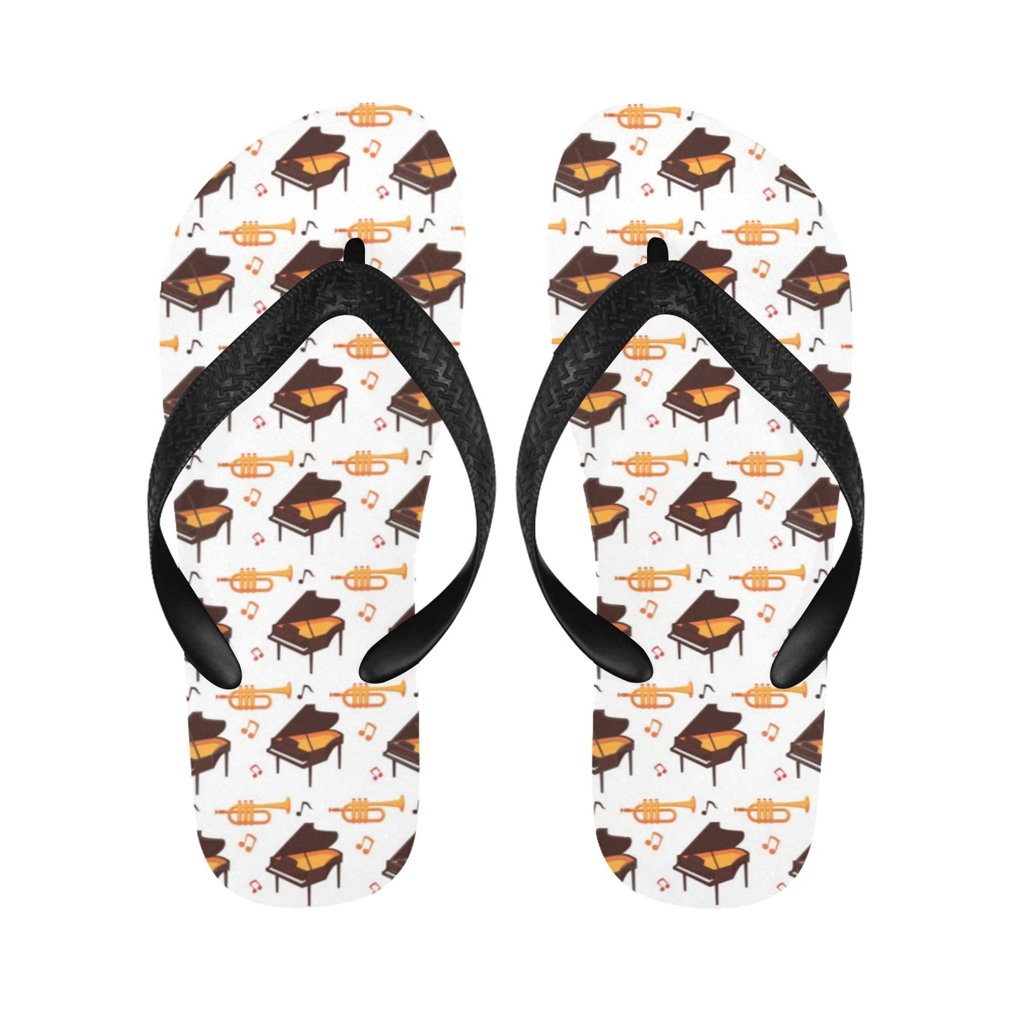 Piano Print Design LKS406 Flip Flops